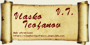 Vlaško Teofanov vizit kartica